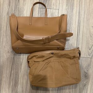 CALPAK Brown Leather Tote Bag